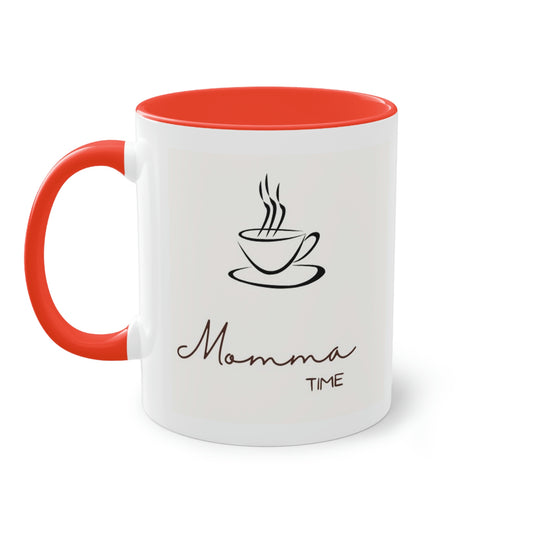 Coffee Mug - 11oz - Two Tone - Momma Time